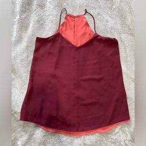 Express Reversible Maroon and Dusty Rose Spaghetti Strap Blouse - Women’s Size L